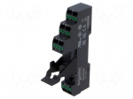 Socket | PIN: 8 | 10A | for DIN rail mounting | spring clamps | plastic