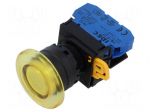 Switch: push-button | 22mm | Stabl.pos: 1 | NO | yellow | LED | IP65 | YW