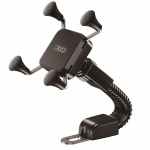 XO C119 Bike - Moto - Scooter - Quad bracket frame fix Smartphone Holder with flexi rotation Black