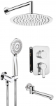Concealed shower set with bath spout