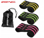 SportVida 3in1 set High Resistance Band Rubber for buttock & lower muscle 32/36/40cm*7.6cm