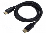 Cable | DisplayPort plug,both sides | PVC | Len: 3m | black | Core: Cu