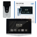 PNI DF780 video intercom with 1 monitor, 7 inch 1080p screen, card slot, IP65, 2 gate control, event motion recording, maximum 4 monitors, 2 external units and 2 CCTV cameras