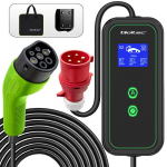 Qoltec Mobile charger for EV 2-in-1 type2 | 7kW | 230V | CEE 32A | LCD | Portable | Wallbox | 5m