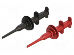 Clip-on probe | hook type | 5A | black,red | 8kV | 4mm | L: 178mm | 2pcs.