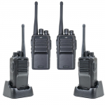 Kit of 4 portable radio stations PNI PMR R15 0.5W, 16 programmable channels, 16 PMR and 50 CTCSS and 104 DCS tones, ASQ, TOT, monitor, programmable, 1200mAh battery