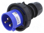 Connector: AC supply | plug | male | 32A | 250VAC | Shark | IEC 60309