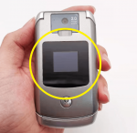 Protective Case Glass of External Display for Motorola V3X RAZR Black