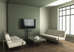 Solid TV Floorstand With Shelf ONE FOR ALL, VESA 400 / WM4672