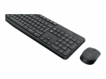 Computer keyboard Logitech  MK235 Keyboard and Mouse Set, Wireless, Mouse included, Batteries included, US, Black, 475 g