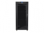 Servers Lanberg  Rack cabinet 19" free-standing 27U/600x600 (flat pack) with glass door lCD V2, black |