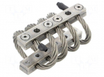 Wire rope vibration damper | stainless steel | 51mm | four loops