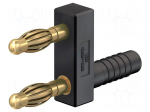 Laboratory connector: 4mm banana | stackable safety shunt | 32A