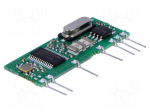 Module: RF | AM receiver | AM,ASK | 433.92MHz | -113dBm | 3VDC | 7.5mA