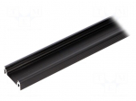 Profiles for LED modules | surface | black | L: 2m | aluminium