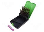 Drill set | for metal | high speed steel HSS-O | plastic cassette