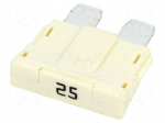 Fuse: fuse | 25A | 250VAC | 58VDC | automotive | 19mm | UNIVAL