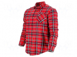 Shirt | Size: M | red-navy blue | flannel,furlined | 170g/m2