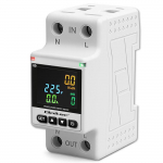 Qoltec Single-phase electronic wattmeter | energy consumption meter | DIN35 | Remote control | Measurement history | Wi-Fi | TUYA | Smart life