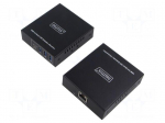 USB extender | USB 3.2 Gen 1 | black | metal | 5Gbps | Cat: 6a | 100m