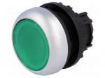 Switch: push-button | Stabl.pos: 1 | 22mm | green | IP67 | Pos: 2 | &Oslash;22.5mm