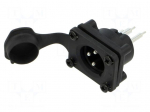 Connector: XLR | socket | male | AXS | 15A | 133V | PIN: 3 | IP65 | straight