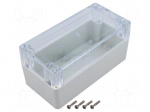 Enclosure: multipurpose | X: 80mm | Y: 160mm | Z: 75mm | ZP | light grey