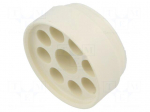 Insert for gland | 10mm | M63,PG48 | elastomer | Holes no: 8 | HSK-ME
