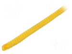 Rope | polypropylene | &Oslash;rope: 6mm | L: 25m | with a core | yellow