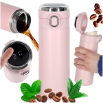 RoGer Thermal Mug with LED Display 420ml Pink