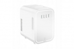 ELLE 8L mini fridge with LED make-up mirror, white