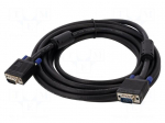 Cable | D-Sub 15pin plug,both sides | 5m | black | 28AWG | black