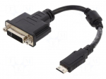 Converter | DVI-I (24+5) socket,mini HDMI plug | dual link | 0.2m