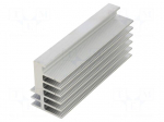 Heatsink: extruded | grilled | natural | L: 100mm | W: 30mm | H: 45mm | raw