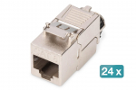 Digitus CAT 8.1 Keystone module, shielded, tool-free mounting connection - 24 pcs.