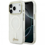 Case Guess IML Shell Script Metal MagSafe for iPhone 17 Pro Max / white