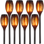 LED valgustus // Valgustid uutest tarnetest // 8x lampa solarna ogrodowa pochodnia led efekt płomieni ogień wbijana ozdoba