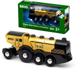 BRIO Golden battery locomotive with light and sound, railway