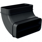 Neff 90&deg; flat duct elbow Z861SB2 (black, vertical, male)