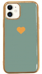 Fusion Heart Case Silikona Aizsargapvalks Priek&scaron; Apple iPhone 11 Pro Zaļ&scaron;