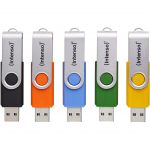 Intenso Office Line Multipack 16 GB (5 USB-A 3.2 USB sticks in yellow, green, black, blue + orange)