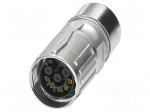 Connector: M17 | plug | ST | PIN: 17 | 48V | 3.6A | shielded | IP67 | crimped