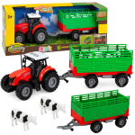 M&auml;nguala | PC | Konsoolid | Tarvikud // M&auml;nguasjad ja m&auml;ngud lastele // Traktor z Przyczepą Do Transportu Zwierząt Figurki Kr&oacute;w Światła Dźwięki 4 el.