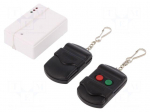 Wireless control set | RSU | 12VDC | relay | for wall mounting | OUT: 3