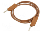 Test lead: single | 60VDC | 30VAC | 32A | Len: 1m | brown | brass | PVC