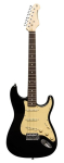 Stagg SES-30 BK - gitara elektryczna SSS, paulownia, 21 prog&oacute;w, czarna