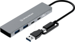 GRAUGEAR 4-pordiline USB-jaotur 2x USB-C ja 2x USB-A 10Gbps