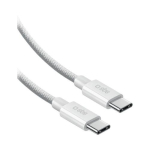 SBS USB-C kuni USB-C nailonkaabel 2m 100W White