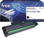 Toner Freecolor HP 106A (W1106A) must, 3000 lehek&uuml;lge, taaskasutatud