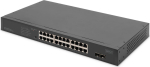 Digitus 24-pordiline Gigabit v&otilde;rgul&uuml;liti, 19-tolline, haldamata, 2 Uplink pordiga, SFP